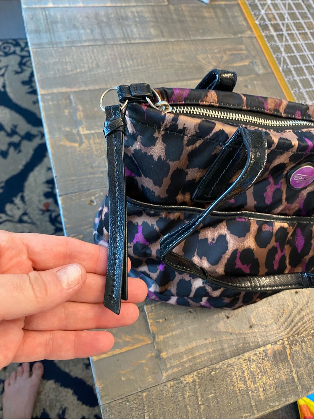 Coach Signature Ocelot leopard print tote bag - Picture 9 of 10